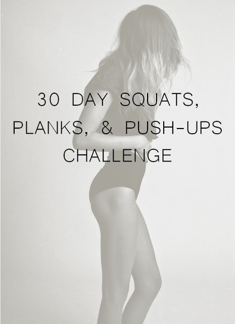 30 Day Squats, Planks, & Push-Ups Challenge