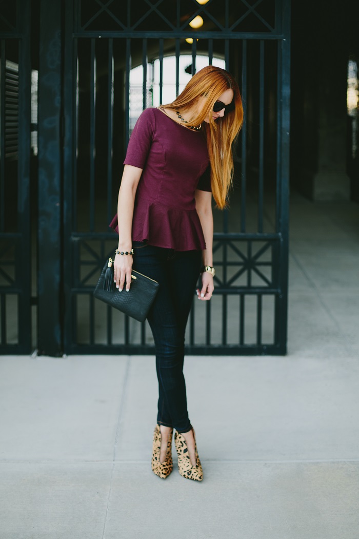 Cranberry Peplum