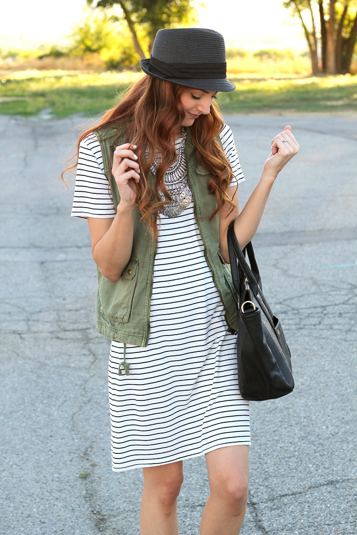 Fedora with an Army Vest- Little J Style