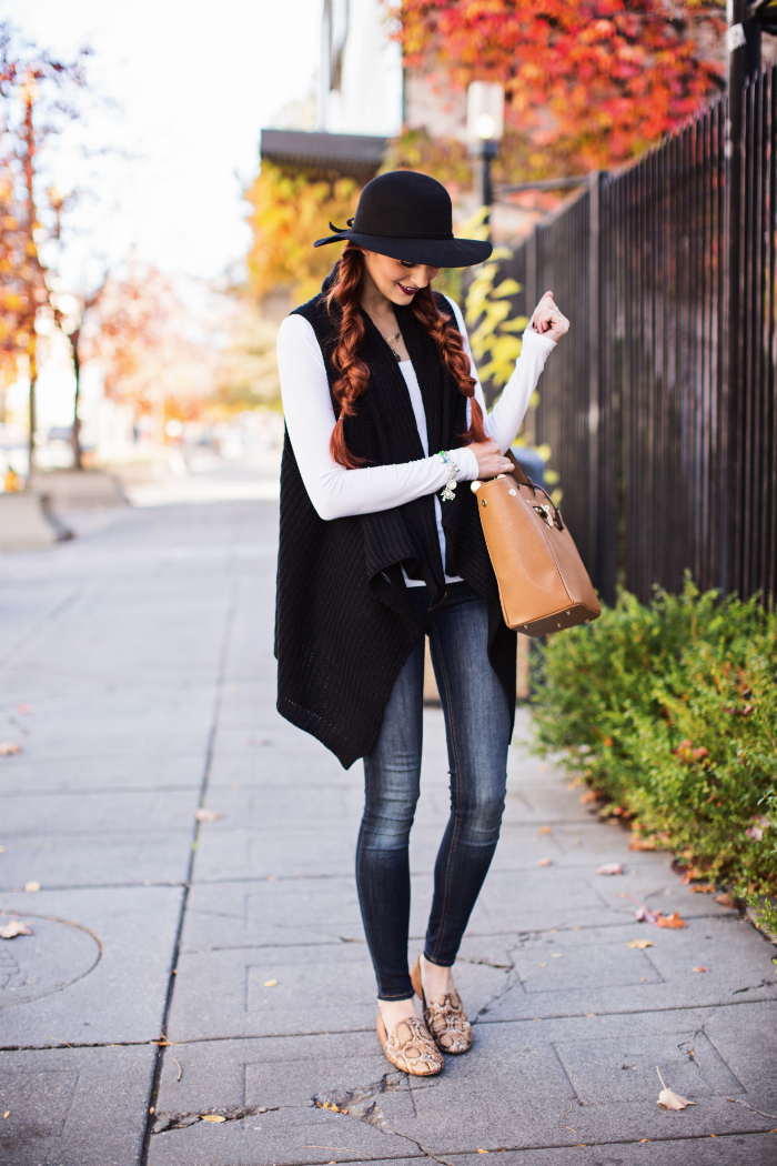 vest & loafers for a casual fall outfit | www.LittleJStyle.com