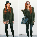 How to Wear a Fuzzy Sweater Two Ways