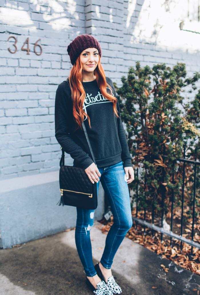 How to Wear a Sweatshirt Two Ways