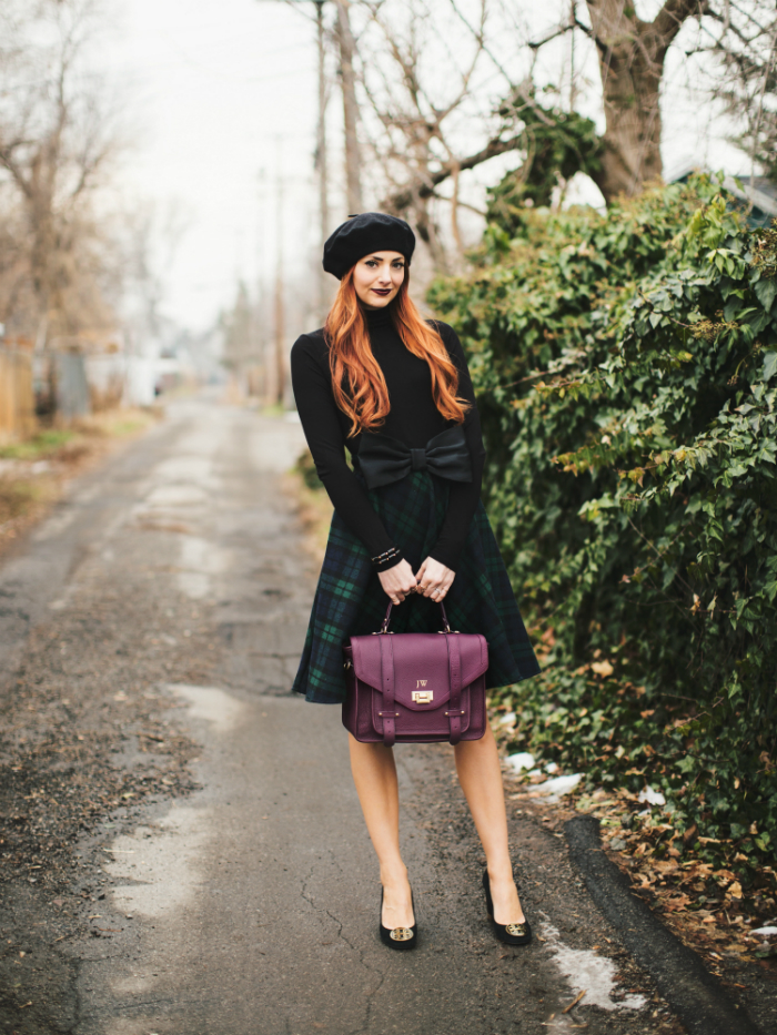 tartan green winter style