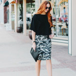 Palm Pencil Skirt