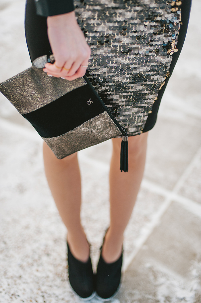 gunmetal and sequins