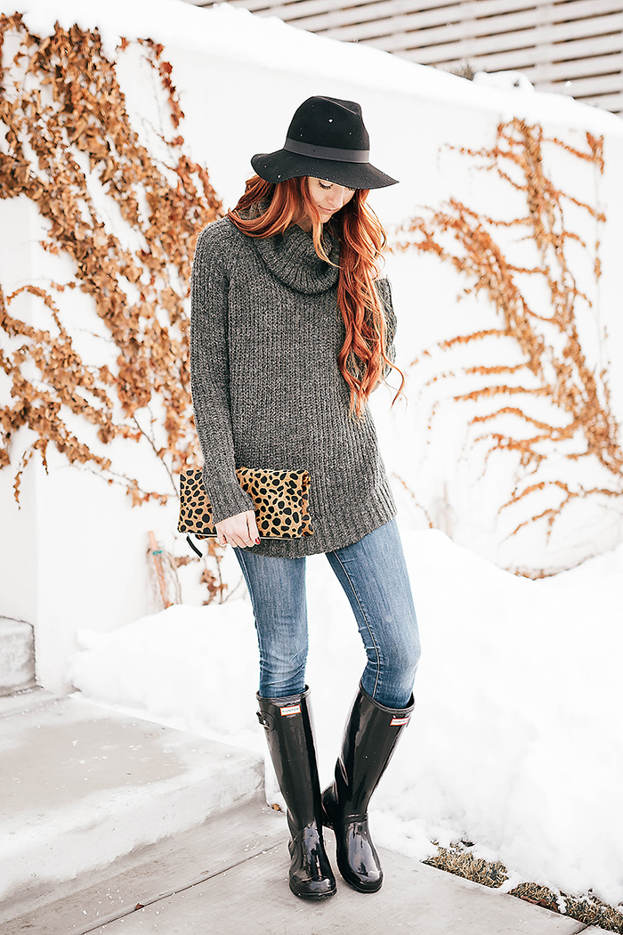 winter comfort and Hunter boots