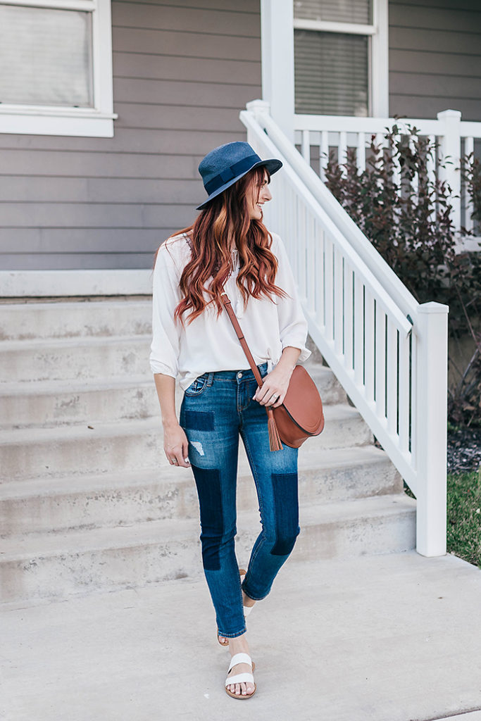 how to wear patchwork denim