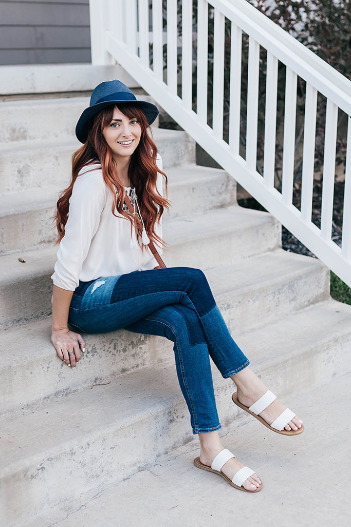 how to wear patchwork denim