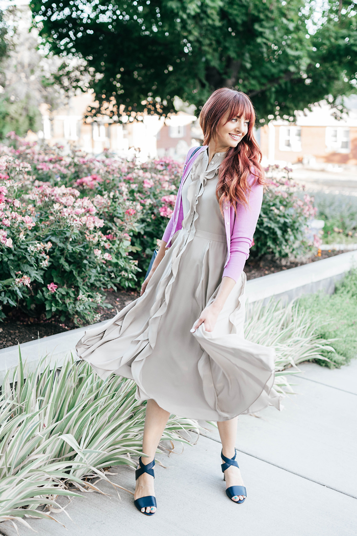 Banana Republic Ruffle Dress Little J Style
