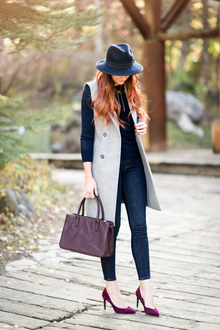Banana Republic Tailored Vest outfit by Little J Style