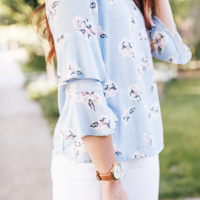 Bella Ella Floral Ruffle Top