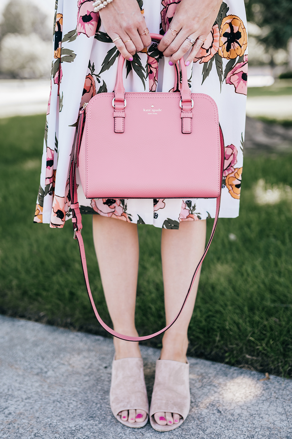 Kate Spade pink bag | Little J Style