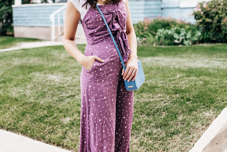 Polka Dot Purple Romper | Little J Style