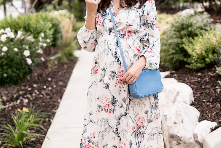 Vintage Floral Midi Dress | Little J Style